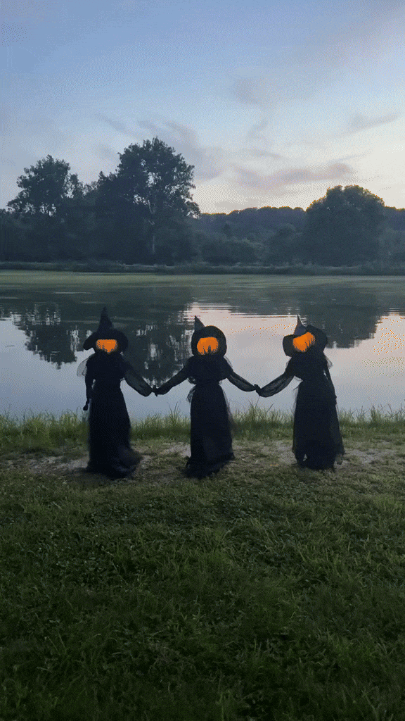 SpookYard™ Lighted Witch Stakes