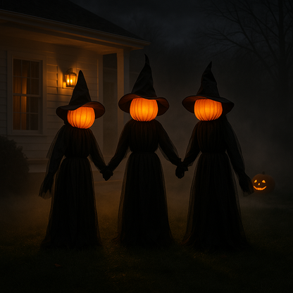 SpookYard™ Lighted Witch Stakes