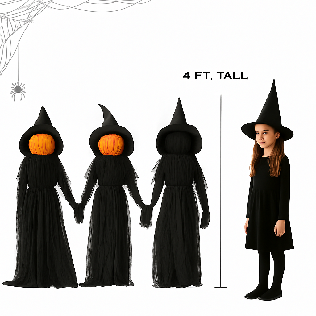 SpookYard™ Lighted Witch Stakes