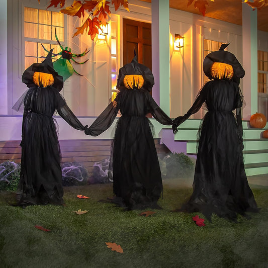 SpookYard™ Lighted Witch Stakes