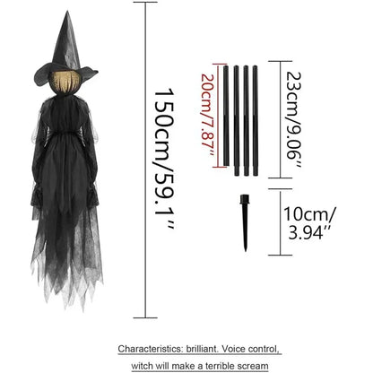 SpookYard™ Lighted Witch Stakes
