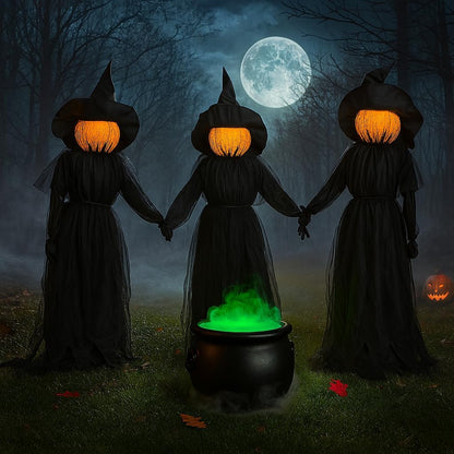 SpookYard™ Lighted Witch Stakes